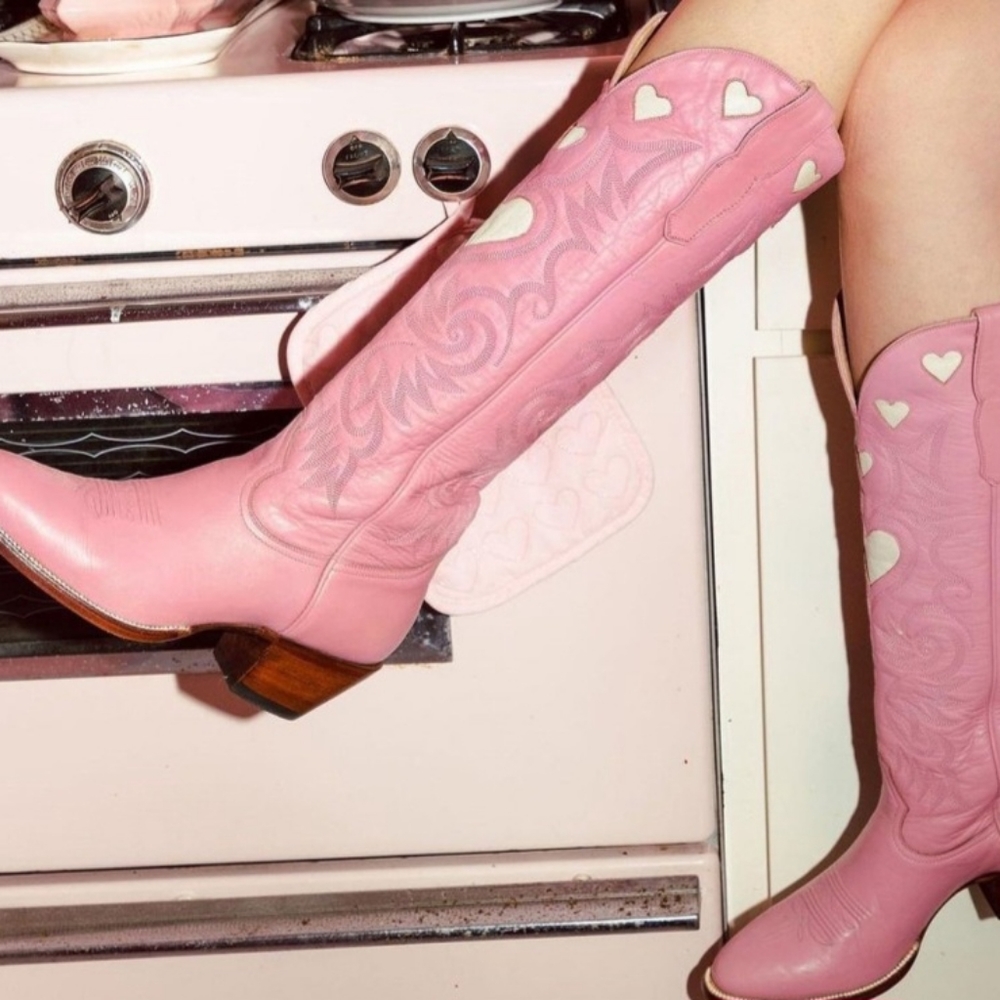 Pink cowgirl boots